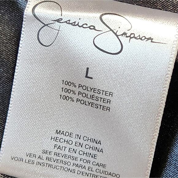 Jessica Simpson sequin chevron blazer blue and silver size L - Picture 7 of 11